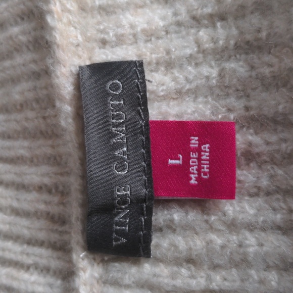 NWT Vince Camuto Sweater Vest Cream Knit Size L Soft Warm Acrylic Poly … - Picture 6 of 12
